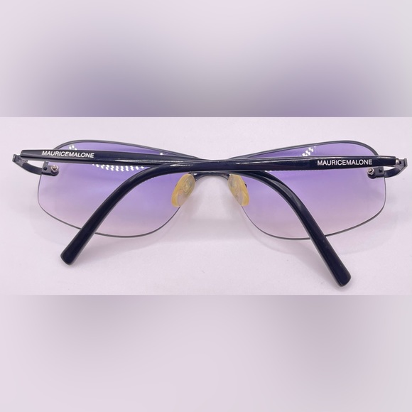 Vintage Maurice Malone Black Pilot Sunglasses Frames Only - Picture 4 of 8